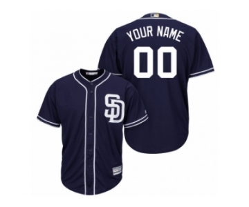 Youth Majestic San Diego Padres Customized Replica Navy Blue Alternate 1 Cool Base MLB Jersey