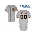 Women's Majestic San Francisco Giants Customized Replica Grey Road 2 Cool Base MLB Jersey