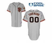 Women's Majestic San Francisco Giants Customized Replica Grey Road 2 Cool Base MLB Jersey