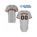 Women's Majestic San Francisco Giants Customized Replica Grey Road Cool Base MLB Jersey