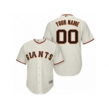 Youth Majestic San Francisco Giants Customized Authentic Cream Home Cool Base MLB Jersey