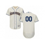 Men's Majestic Seattle Mariners Customized Cream Flexbase Authentic Collection MLB Jersey