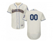 Men's Majestic Seattle Mariners Customized Cream Flexbase Authentic Collection MLB Jersey