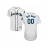 Men's Majestic Seattle Mariners Customized White Flexbase Authentic Collection MLB Jersey