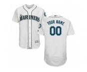 Men's Majestic Seattle Mariners Customized White Flexbase Authentic Collection MLB Jersey