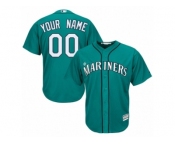 Women's Majestic Seattle Mariners Customized Authentic Teal Green Alternate Cool Base MLB Jersey