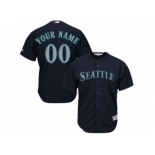 Women's Majestic Seattle Mariners Customized Replica Navy Blue Alternate 2 Cool Base MLB Jersey