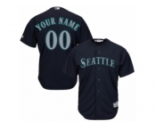 Women's Majestic Seattle Mariners Customized Replica Navy Blue Alternate 2 Cool Base MLB Jersey