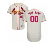 Men's Majestic St. Louis Cardinals Customized Cream Flexbase Authentic Collection MLB Jersey