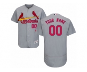 Men's Majestic St. Louis Cardinals Customized Grey Flexbase Authentic Collection MLB Jersey