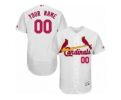 Men's Majestic St. Louis Cardinals Customized White Flexbase Authentic Collection MLB Jersey