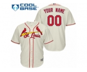 Women's Majestic St. Louis Cardinals Customized Replica Cream Alternate Cool Base MLB Jersey