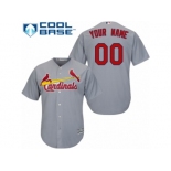 Women's Majestic St. Louis Cardinals Customized Replica Grey Road Cool Base MLB Jersey