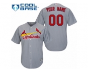 Women's Majestic St. Louis Cardinals Customized Replica Grey Road Cool Base MLB Jersey