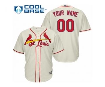 Youth Majestic St. Louis Cardinals Customized Replica Cream Alternate Cool Base MLB Jersey