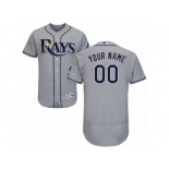 Men's Majestic Tampa Bay Rays Customized Grey Flexbase Authentic Collection MLB Jersey