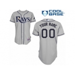 Women's Majestic Tampa Bay Rays Customized Authentic Grey Road Cool Base MLB Jersey