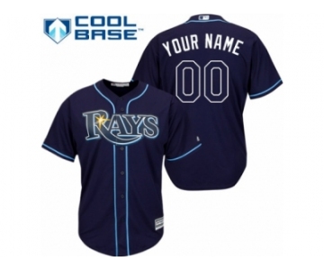 Youth Majestic Tampa Bay Rays Customized Replica Navy Blue Alternate Cool Base MLB Jersey