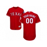 Men's Majestic Texas Rangers Customized Red Flexbase Authentic Collection MLB Jersey