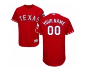 Men's Majestic Texas Rangers Customized Red Flexbase Authentic Collection MLB Jersey