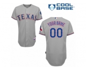 Women's Majestic Texas Rangers Customized Replica Grey Road Cool Base MLB Jersey