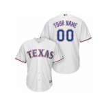 Women's Majestic Texas Rangers Customized Replica White Home Cool Base MLB Jersey