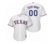 Women's Majestic Texas Rangers Customized Replica White Home Cool Base MLB Jersey