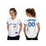 Women's Majestic Toronto Blue Jays Customized Authentic White Home MLB Jersey