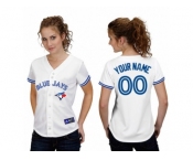 Women's Majestic Toronto Blue Jays Customized Authentic White Home MLB Jersey