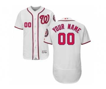 Men's Majestic Washington Nationals Customized White Flexbase Authentic Collection MLB Jersey