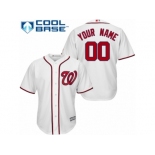 Women's Majestic Washington Nationals Customized Authentic White Home Cool Base MLB Jersey