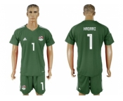 Egypt #1 Hadari Army Green Goalkeeper Soccer Country Jersey