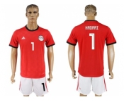 Egypt #1 Hadari Red Home Soccer Country Jersey