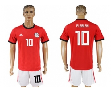 Egypt #10 M.Salah Red Home Soccer Country Jersey