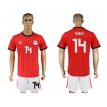 Egypt #14 Sobhi Red Home Soccer Country Jersey