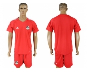 Egypt Blank Red Goalkeeper Soccer Country Jersey