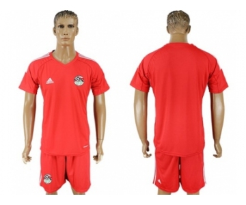 Egypt Blank Red Goalkeeper Soccer Country Jersey