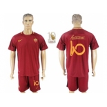 Roma #10 Totti Red Retire Soccer Club Jersey