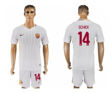 Roma #14 Schick Away Soccer Club Jersey