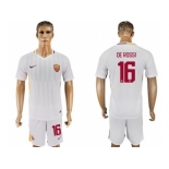 Roma #16 De Rossi Away Soccer Club Jersey