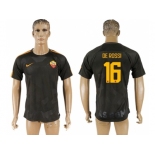 Roma #16 De Rossi Sec Away Soccer Club Jersey