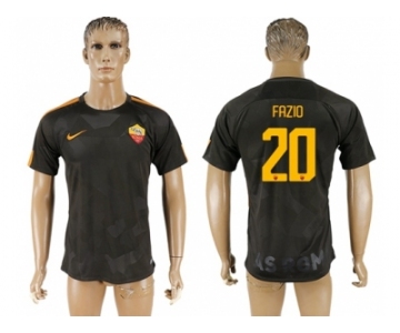 Roma #20 Fazio Sec Away Soccer Club Jersey