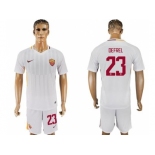 Roma #23 Defrel Away Soccer Club Jersey