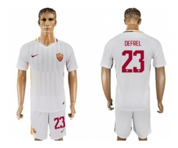 Roma #23 Defrel Away Soccer Club Jersey