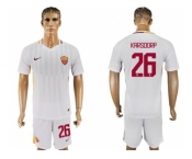 Roma #26 Karsdorp Away Soccer Club Jersey