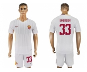 Roma #33 Emerson Away Soccer Club Jersey