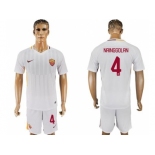 Roma #4 Nainggolan Away Soccer Club Jersey