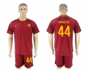 Roma #44 Manolas Red Home Soccer Club Jersey