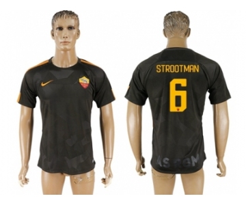 Roma #6 Strootman Sec Away Soccer Club Jersey