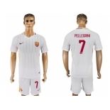 Roma #7 Pellegrini Away Soccer Club Jersey